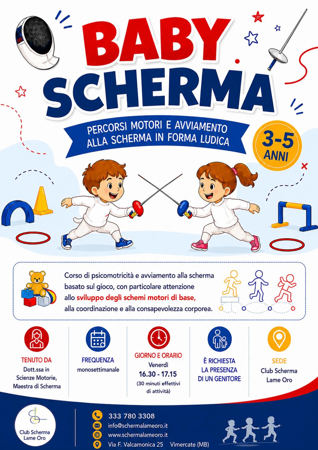 baby scherma avviamento ludico monza